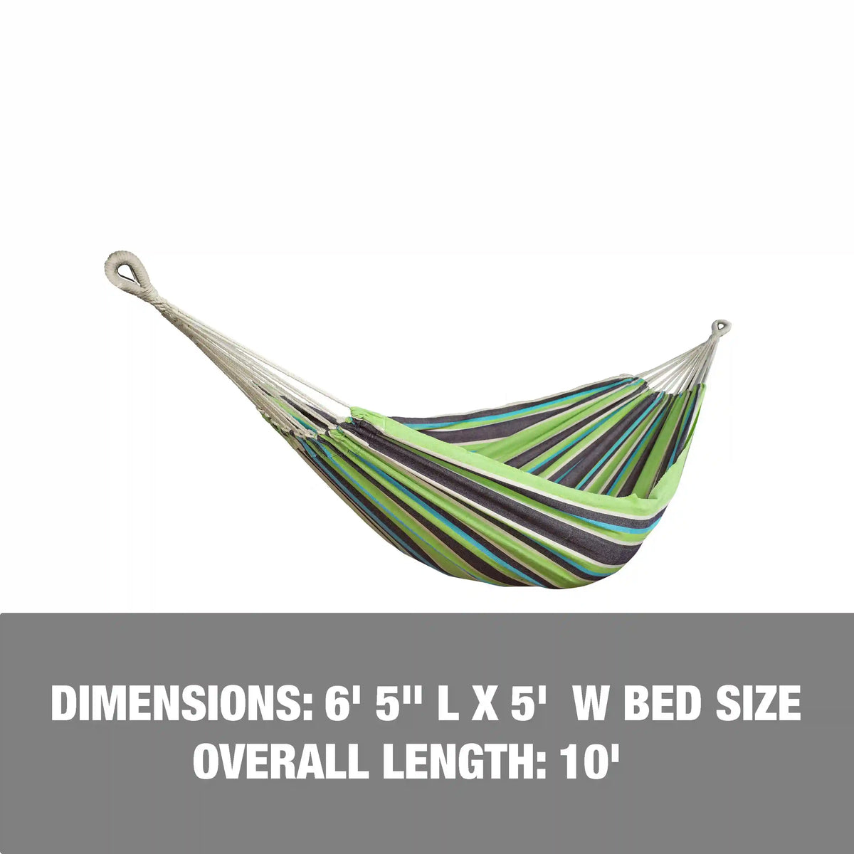 Bliss Hammocks BH-401-CC Double Hammock in a Bag W/ Rope loops & Hanging Hardware | 60-in. Wide | 265 Lb. Capacity (Country Club)