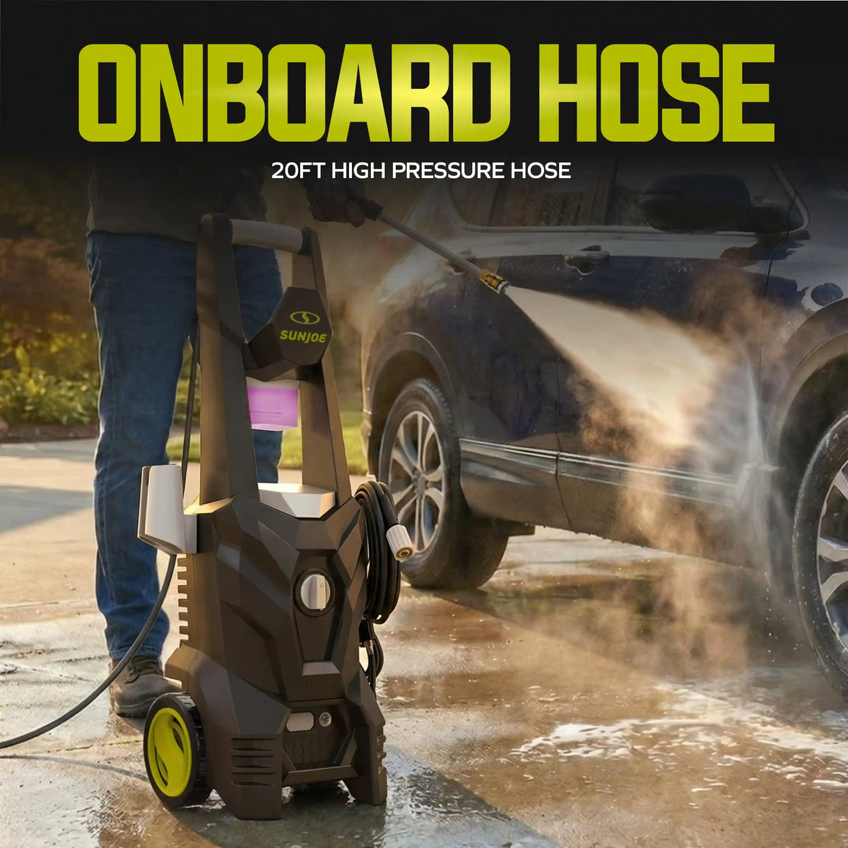 Sun Joe 1800 PSI Max All-Purpose Electric Pressure Washer | 13-Amp | 4 Nozzles | Foamer Cannon